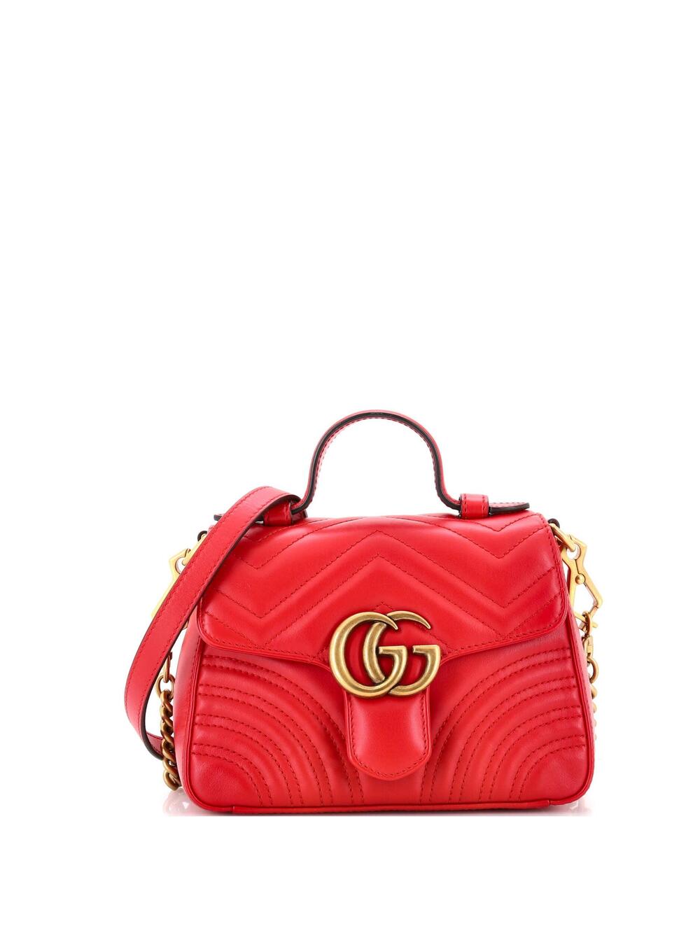 Gucci Gg Marmont Top Handle Flap Bag #349192G15B